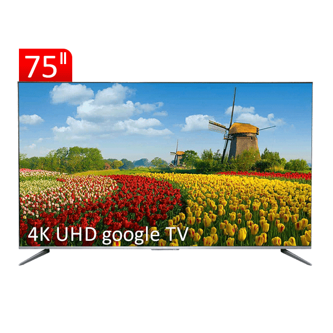 تلویزیون UHD 4K هوشمند google TV تی سی ال مدل P735 سایز 75 اینچ